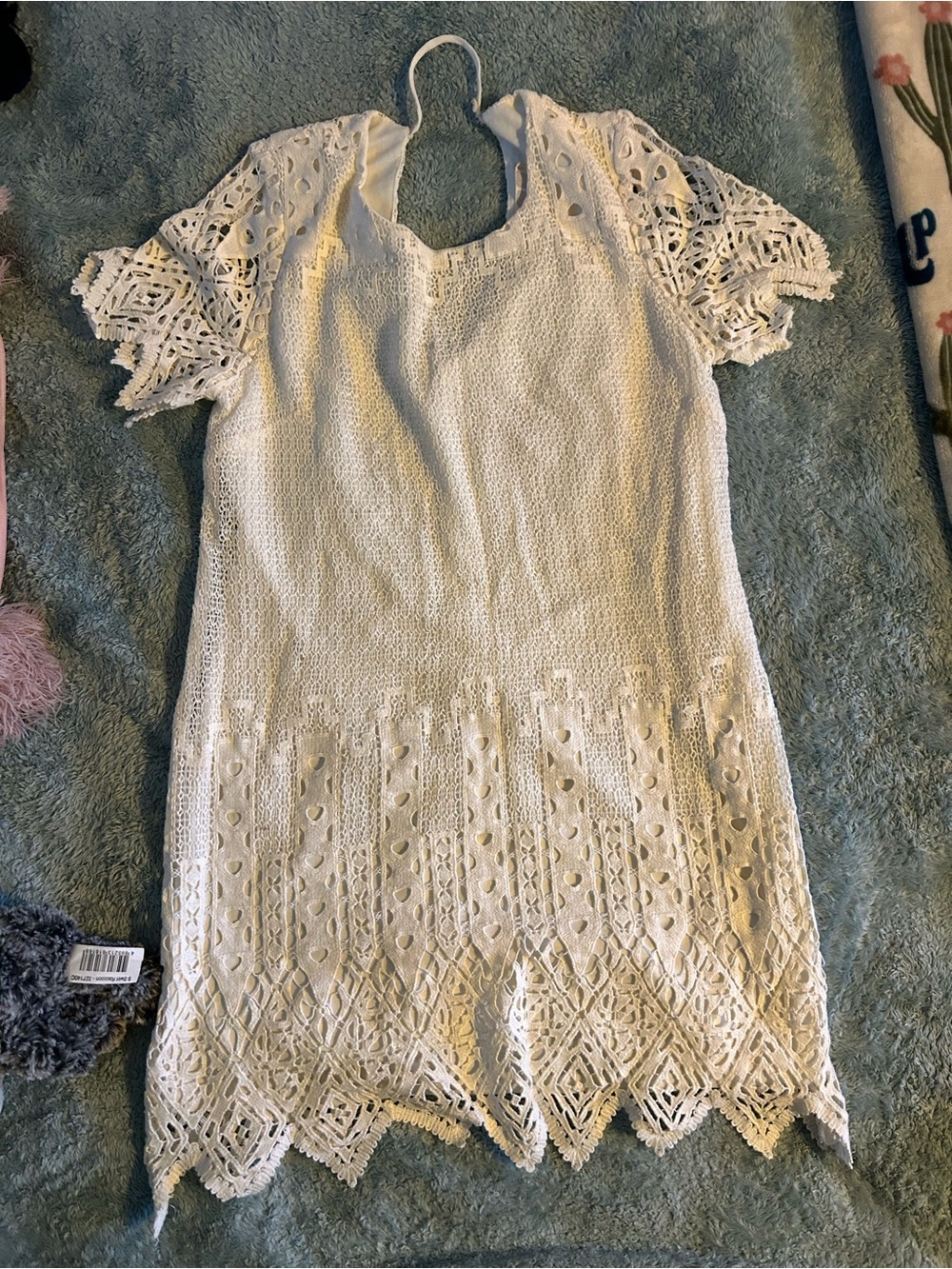 Jolt White Crochet Mini Dress
